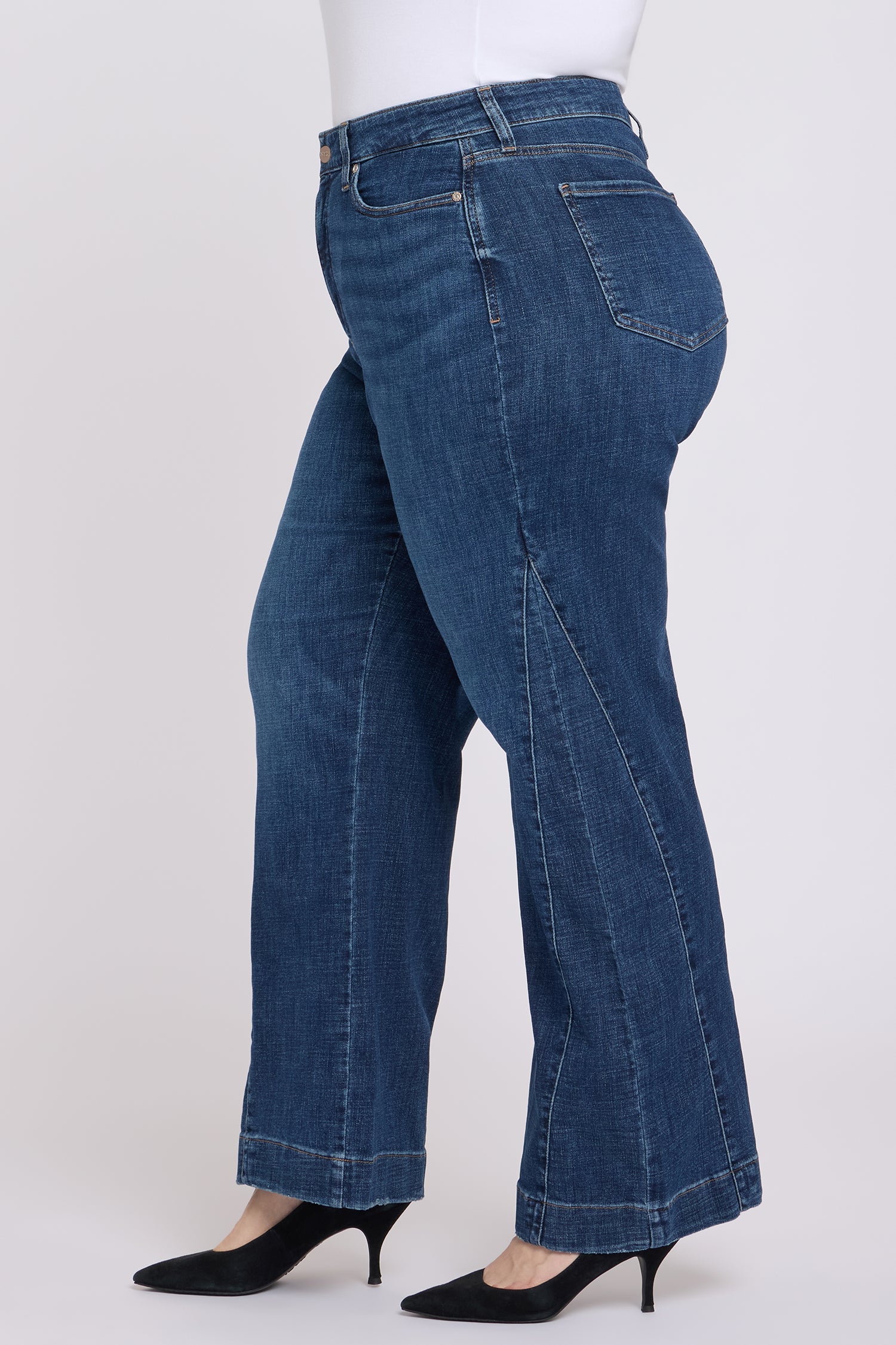 NYDJ Teresa Wide Leg Jeans In Plus Size With Side Godets - Sunset Villa