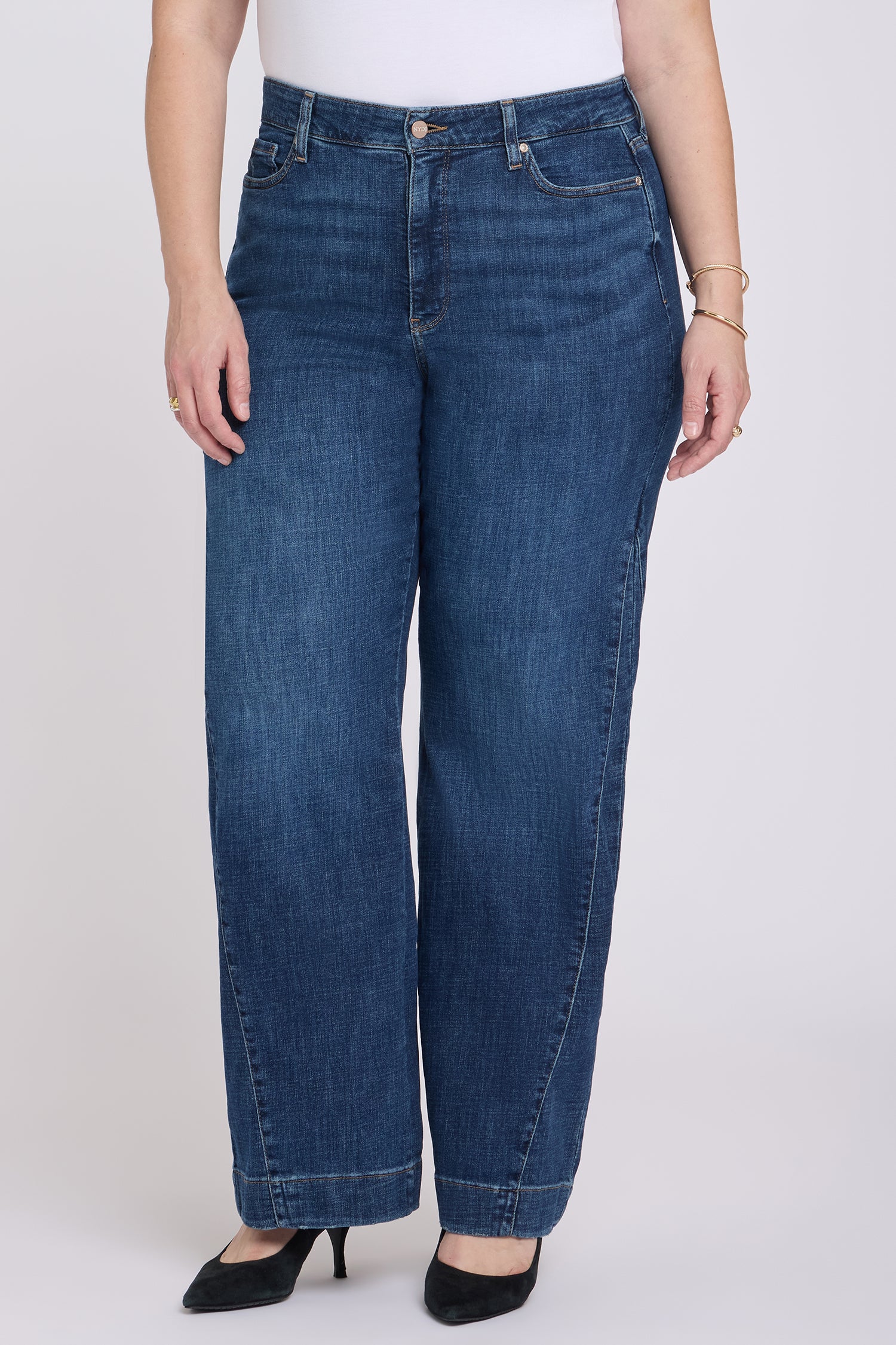 NYDJ Teresa Wide Leg Jeans In Plus Size With Side Godets - Sunset Villa