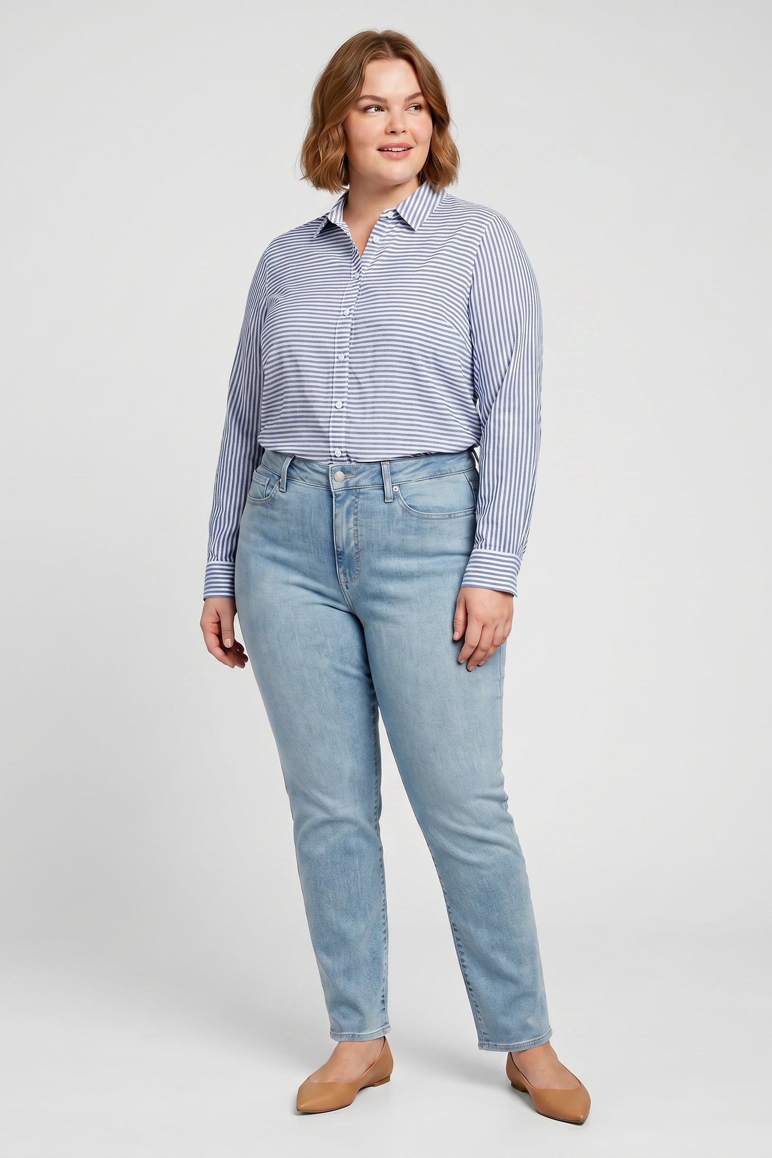 NYDJ Marilyn Straight Jeans In Plus Size  - Haley