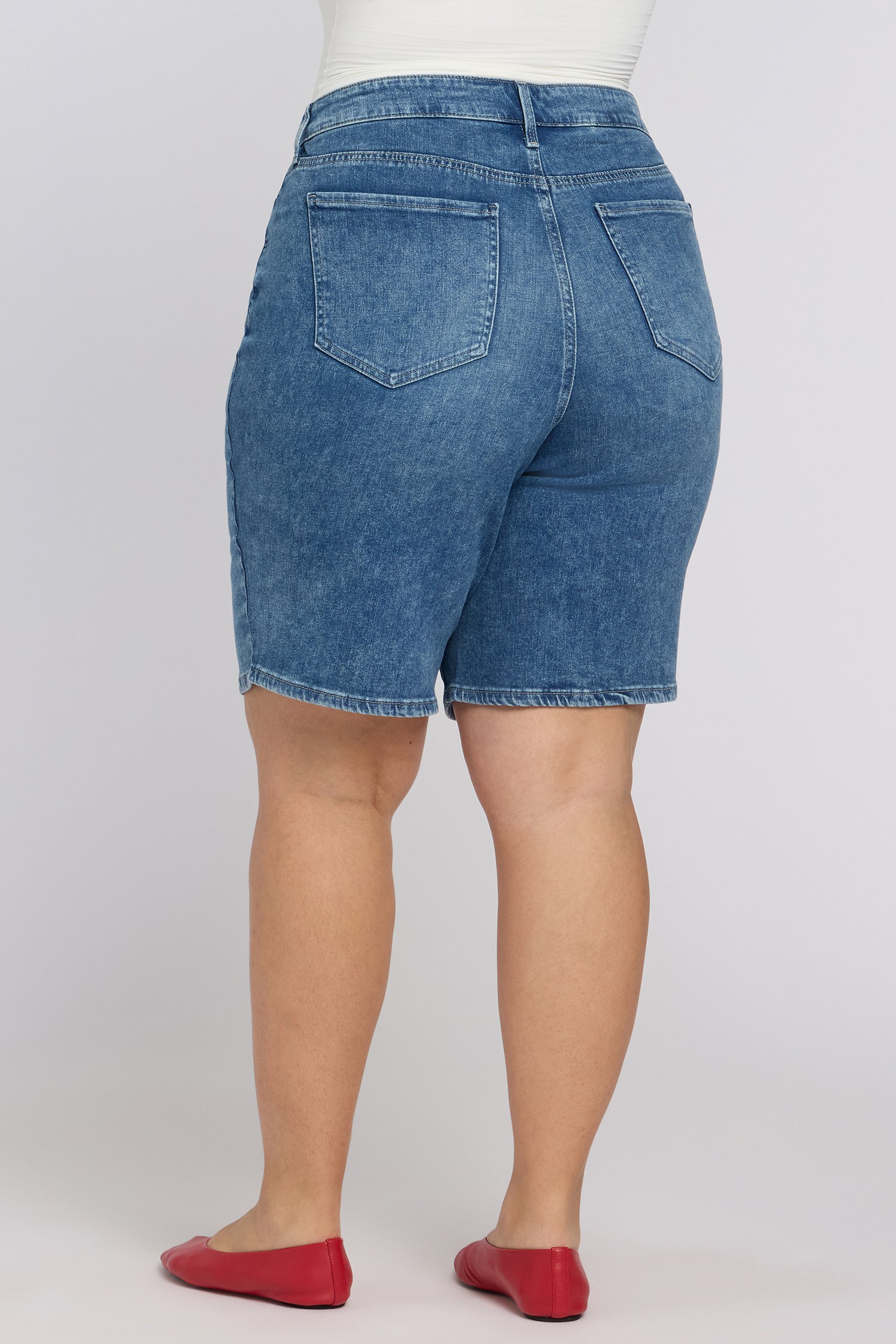 NYDJ Lilly Denim Shorts In Plus Size In Re-New™ Denim  - Breezy Palms