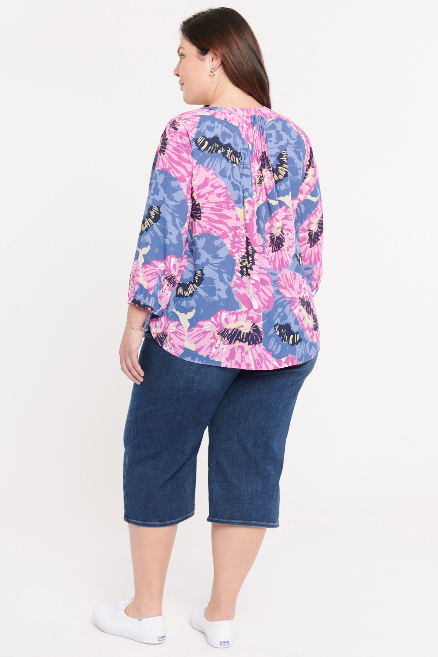 NYDJ Pintuck Blouse In Plus Size  - Cadiz