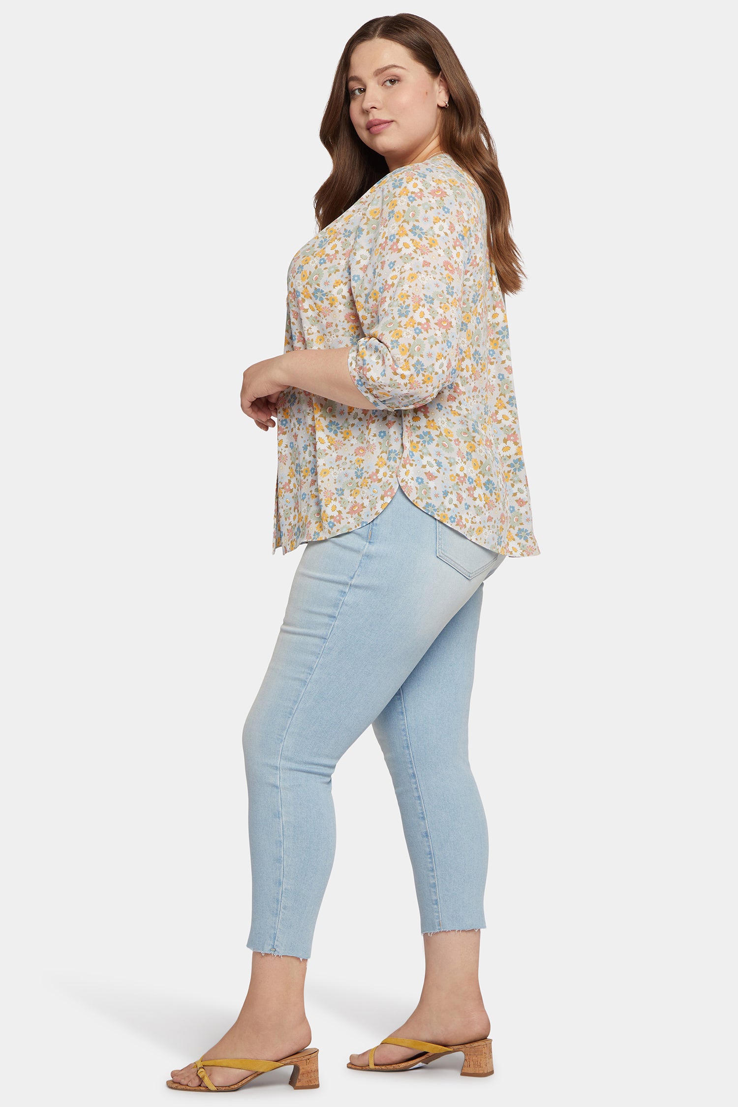 NYDJ Pintuck Blouse In Plus Size  - Angelonia