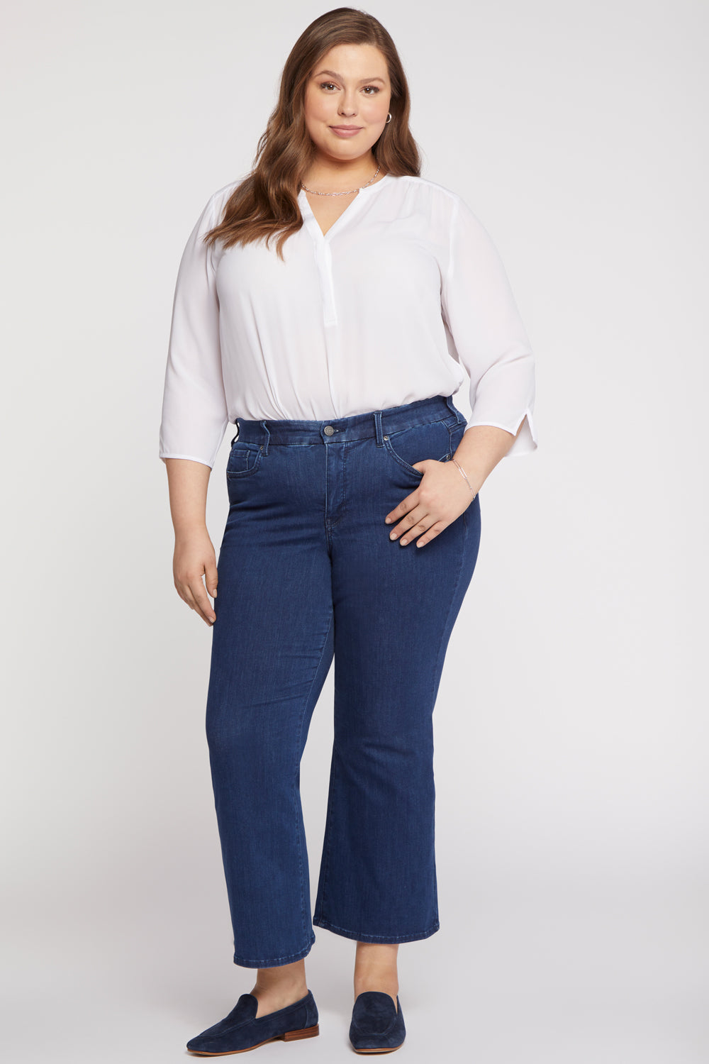 NYDJ Waist-Match™ Relaxed Flared Jeans In Plus Size  - Genesis