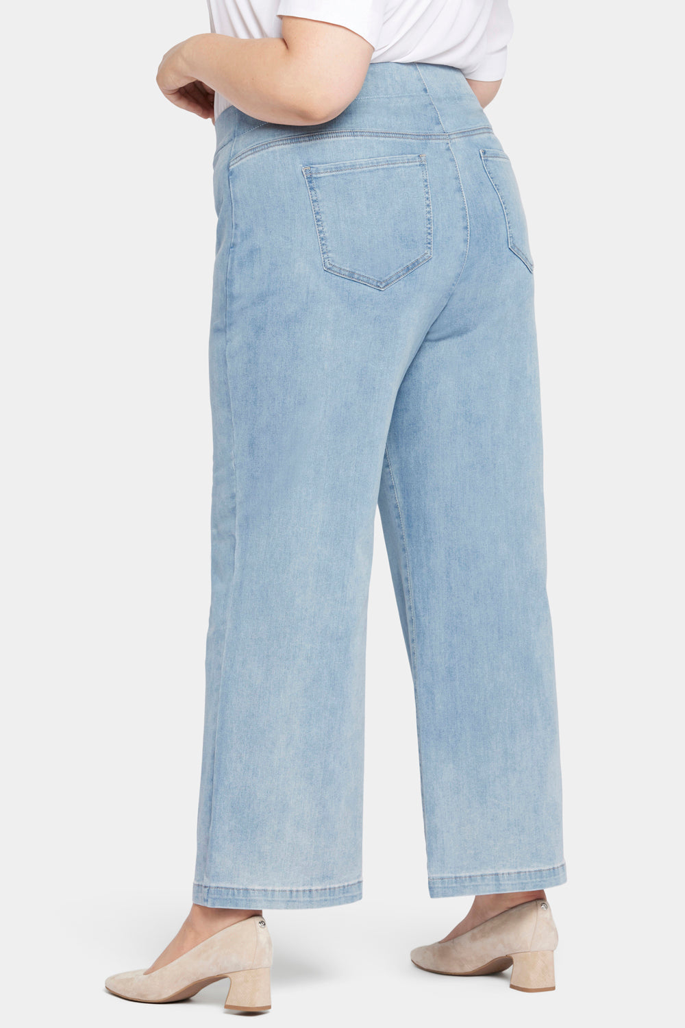 NYDJ Pull-On Teresa Wide Leg Jeans In Plus Size Sculpt-Her™ Collection - Crystalline