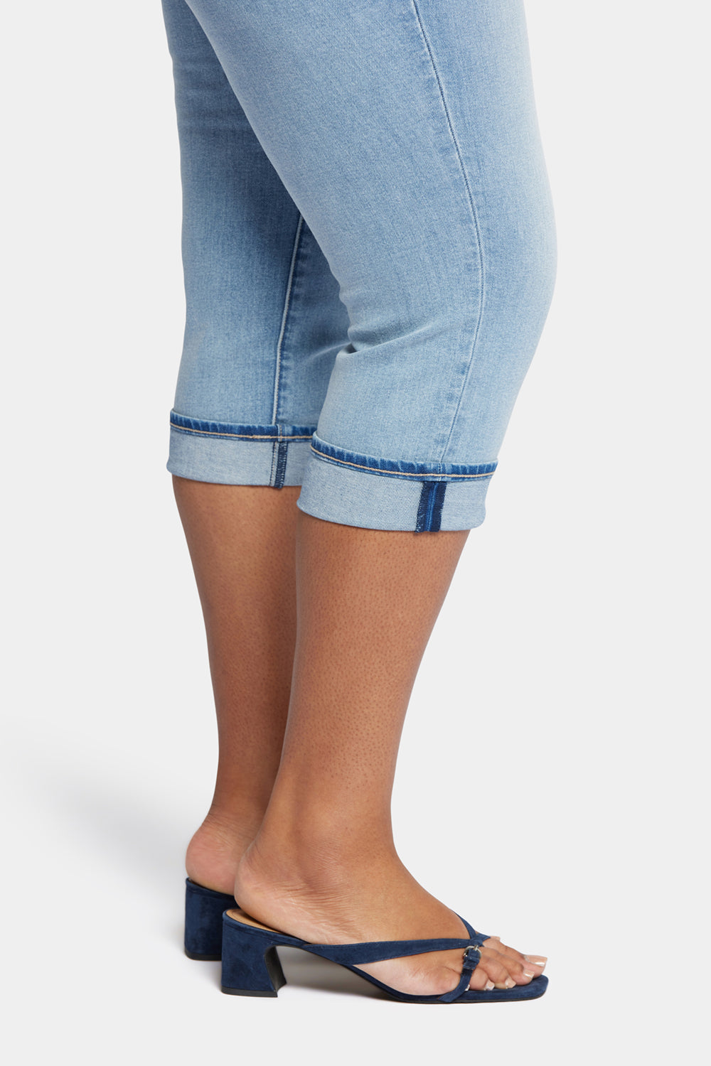 NYDJ Marilyn Straight Crop Jeans In Plus Size With Cuffs - Afterglow