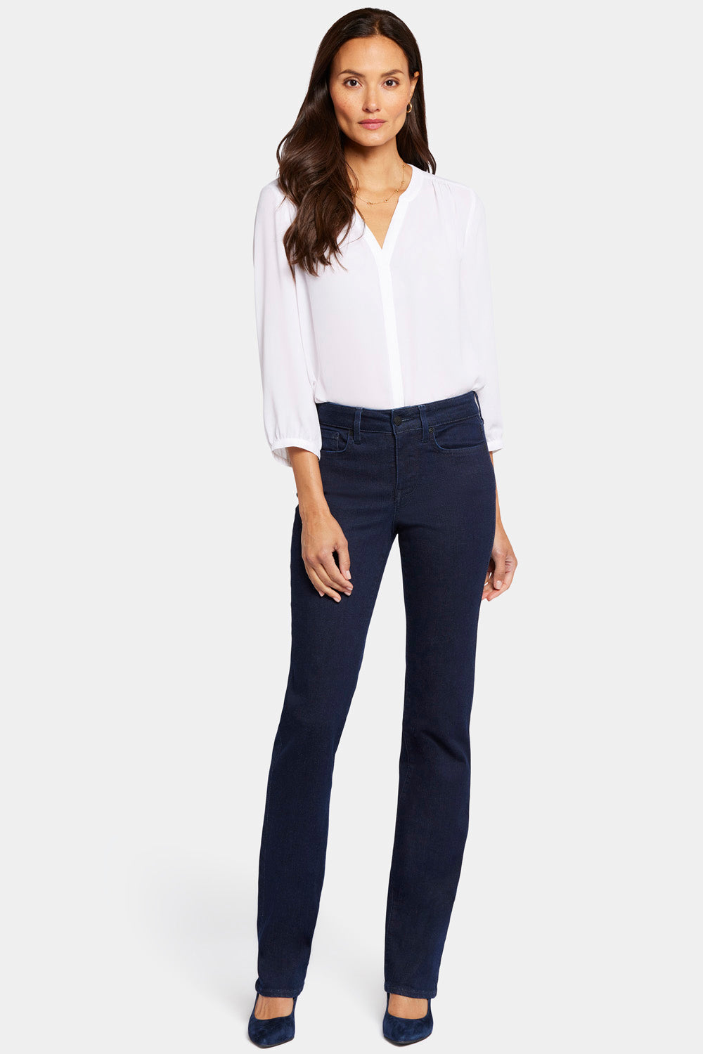 NYDJ Marilyn Straight Jeans In Petite With Short 28