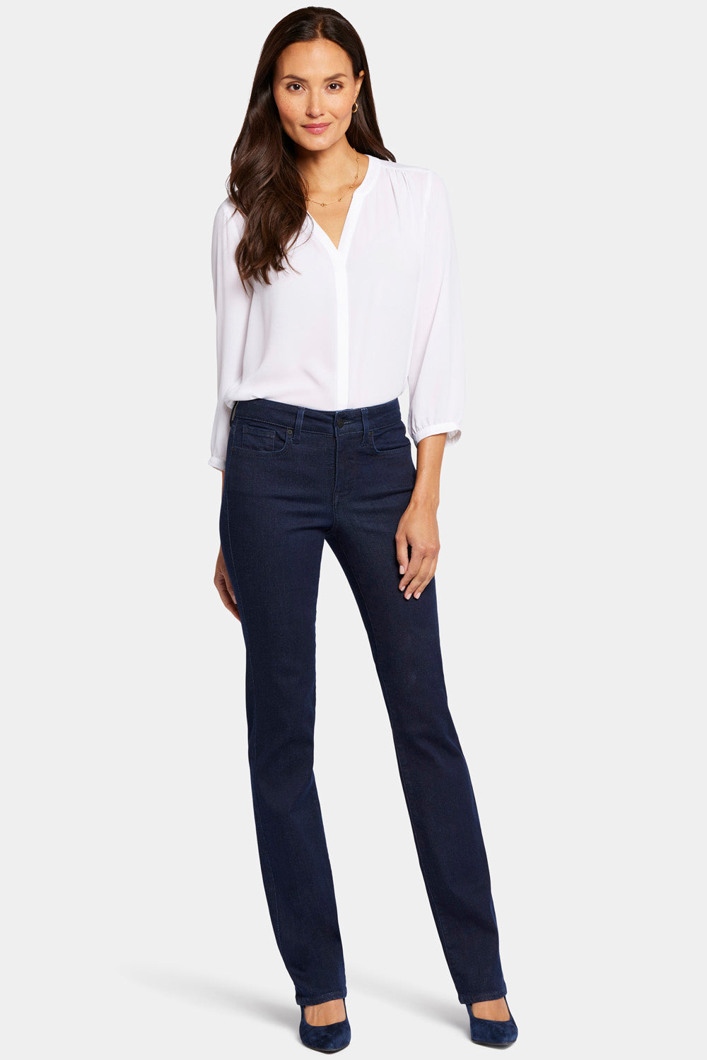 NYDJ Marilyn Straight Jeans In Petite With Short 28